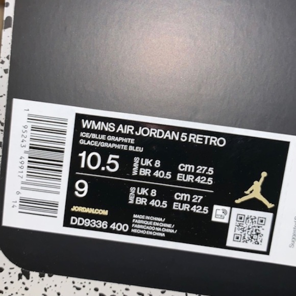 Air Jordan 5 Retro "Bluebird Women’s Sz 10.5 or Men’s 9 DD9336-400 New with Box - Picture 10 of 10